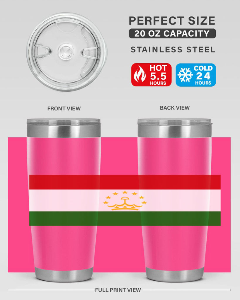 Tajikistan 25#- world flags- Tumbler