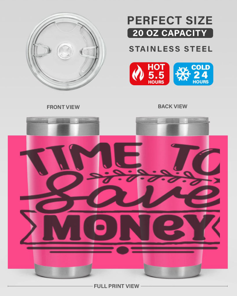 Time to save money 414#- winter- Tumbler