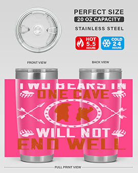 Two bears in one cave will not end well 34#- Bears- Tumbler