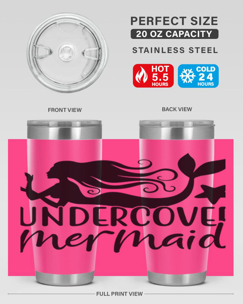 Undercover mermaid 657#- mermaid- Tumbler