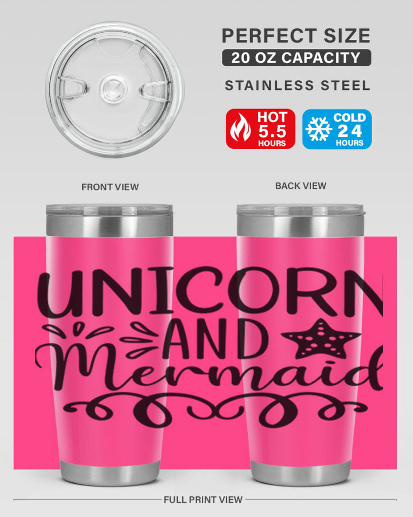 Unicorn And Mermaid 658#- mermaid- Tumbler
