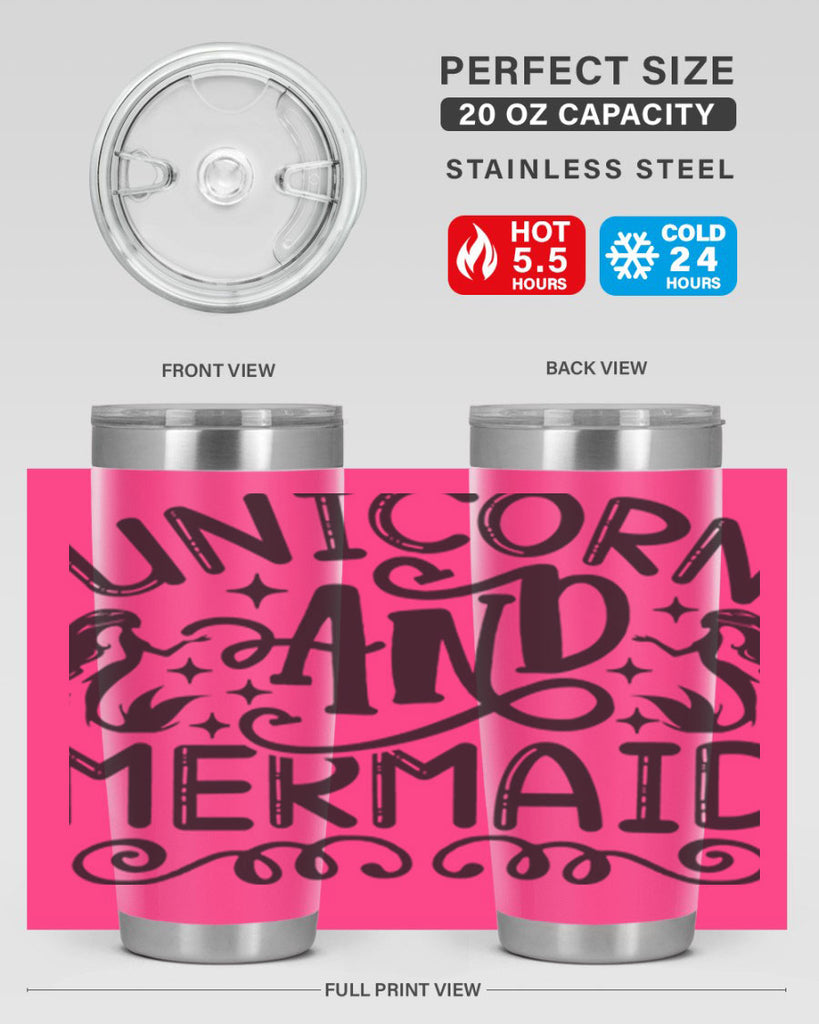 Unicorn and mermaid 660#- mermaid- Tumbler
