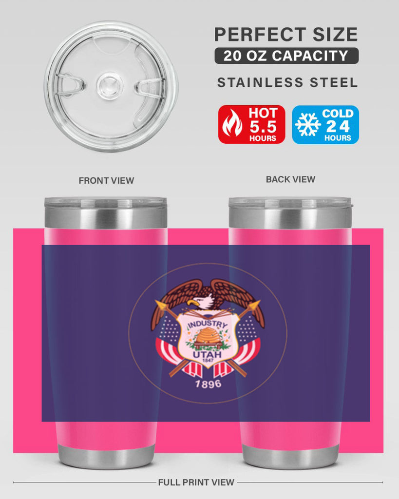 Utah 8#- Us Flags- Tumbler