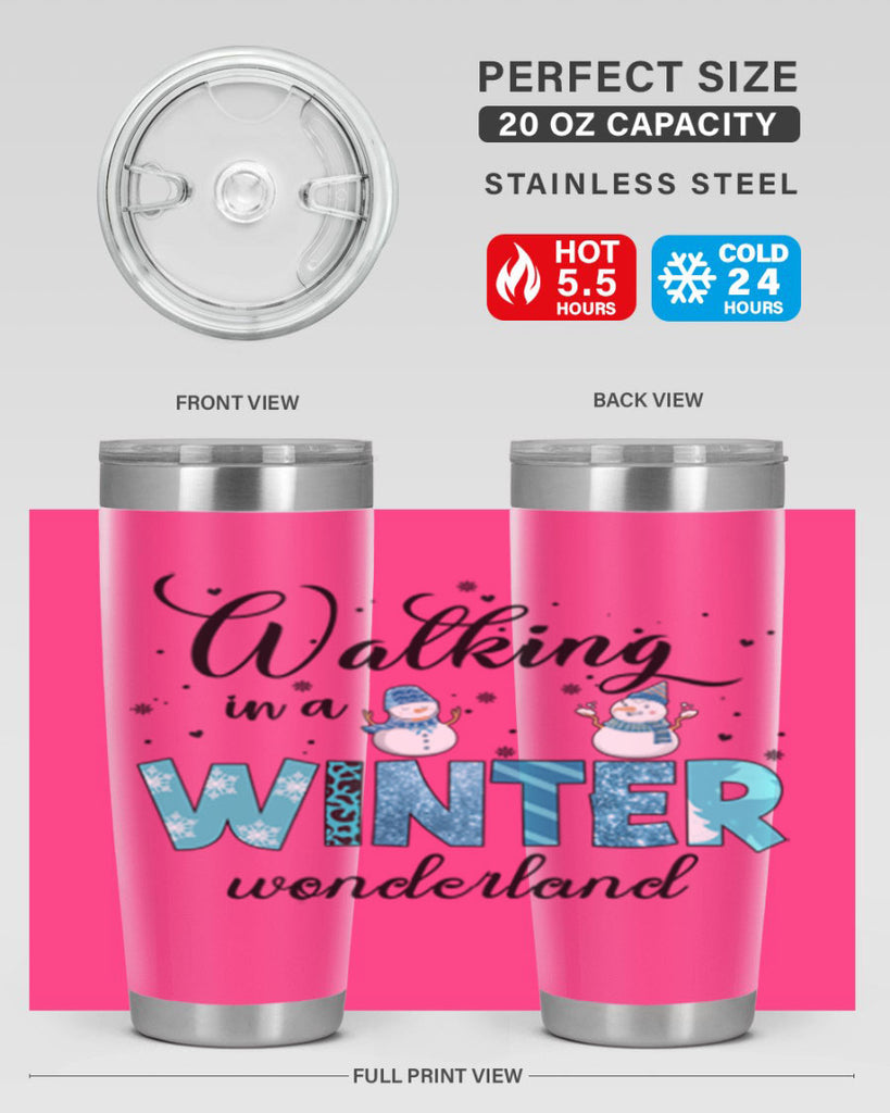 Walking in a winter wonderland 443#- winter- Tumbler