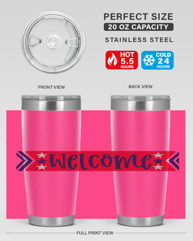 Welcome Style 187#- Fourt Of July- Tumbler