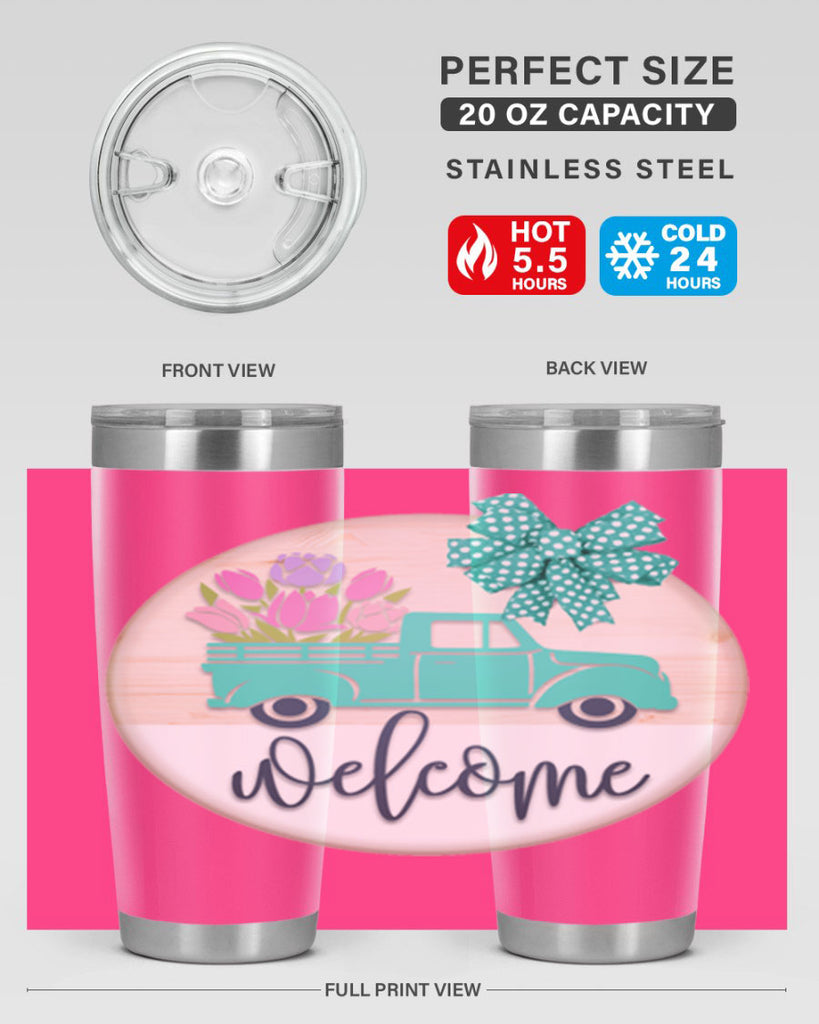 Welcome spring truck Mockup578#- spring- Tumbler