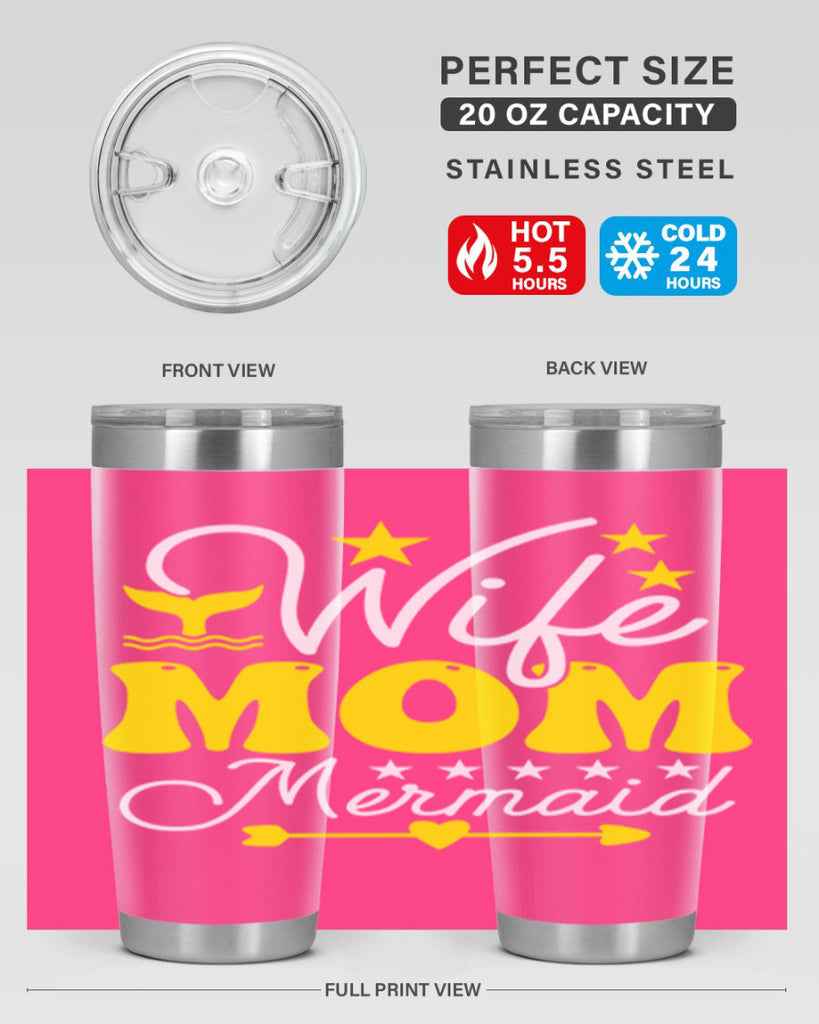 Wife Mom Mermaid 669#- mermaid- Tumbler