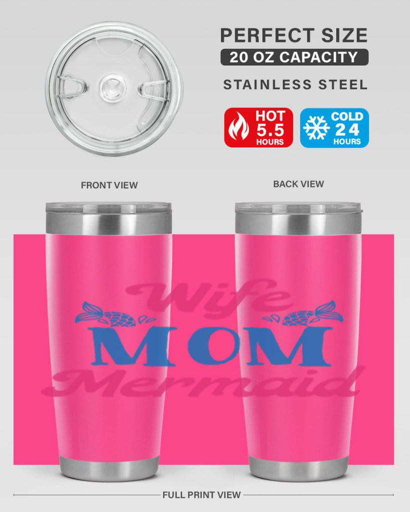 Wife Mom Mermaid 670#- mermaid- Tumbler