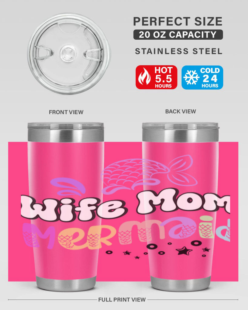 Wife Mom Mermaid 676#- mermaid- Tumbler