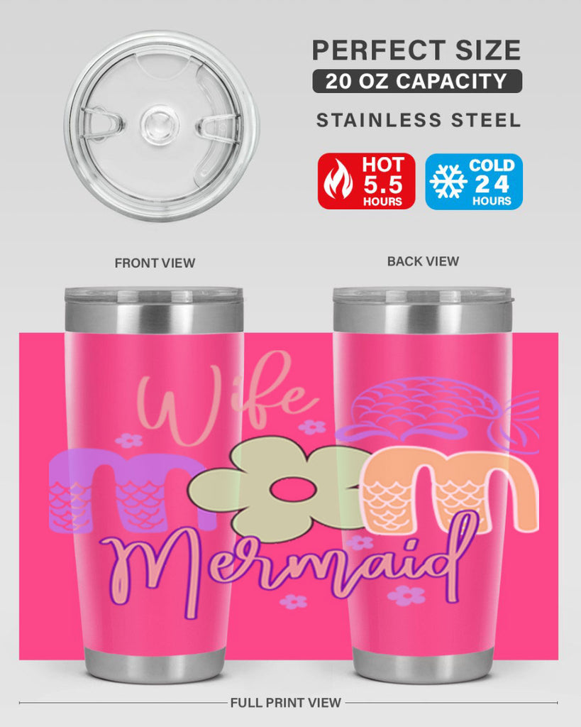 Wife Mom Mermaid 677#- mermaid- Tumbler