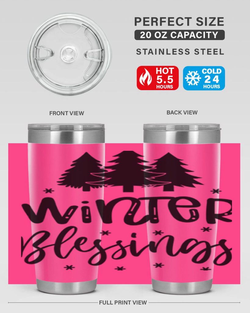 Winter Blessings 489#- winter- Tumbler