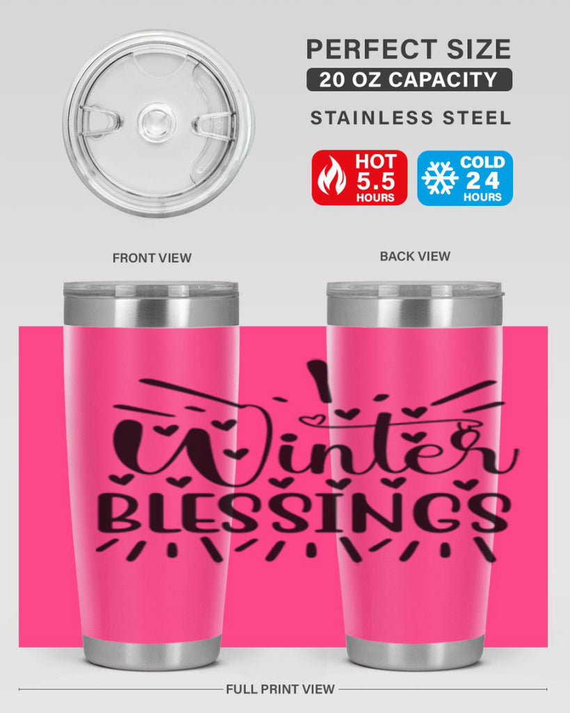 Winter Blessings 491#- winter- Tumbler