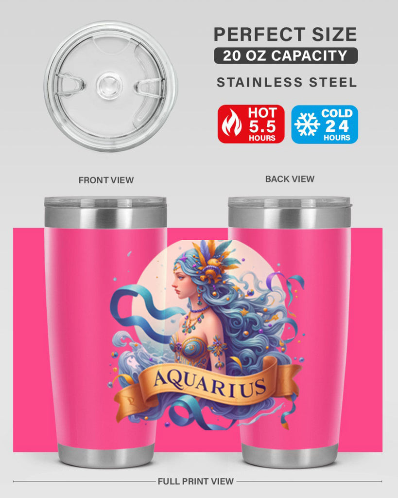 aquarius 84#- zodiac- Tumbler