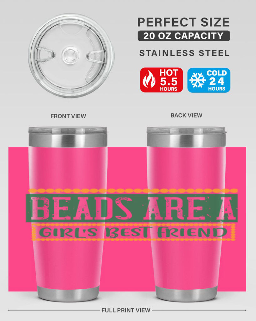 beads are a girls best friend 29#- mardi gras- Tumbler