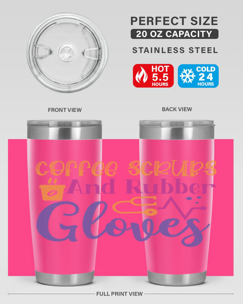coffee scrubs and rubber gloves Style 392#- nurse- tumbler