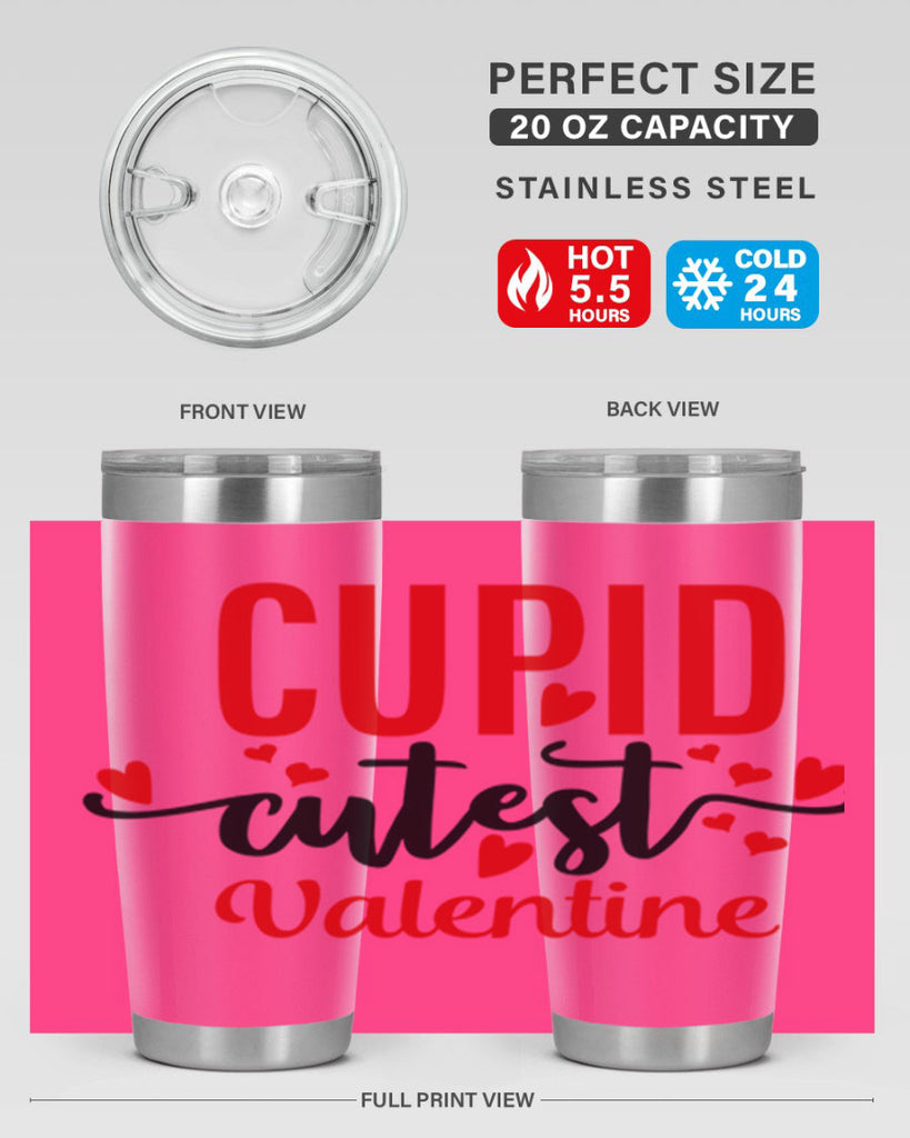cupid cutest valentine 72#- valentines day- Tumbler