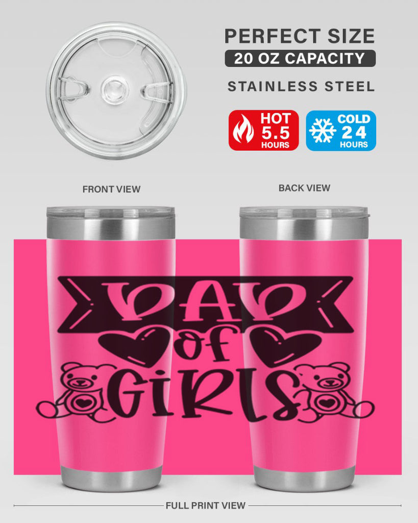 dad of girls 60#- fathers day- Tumbler