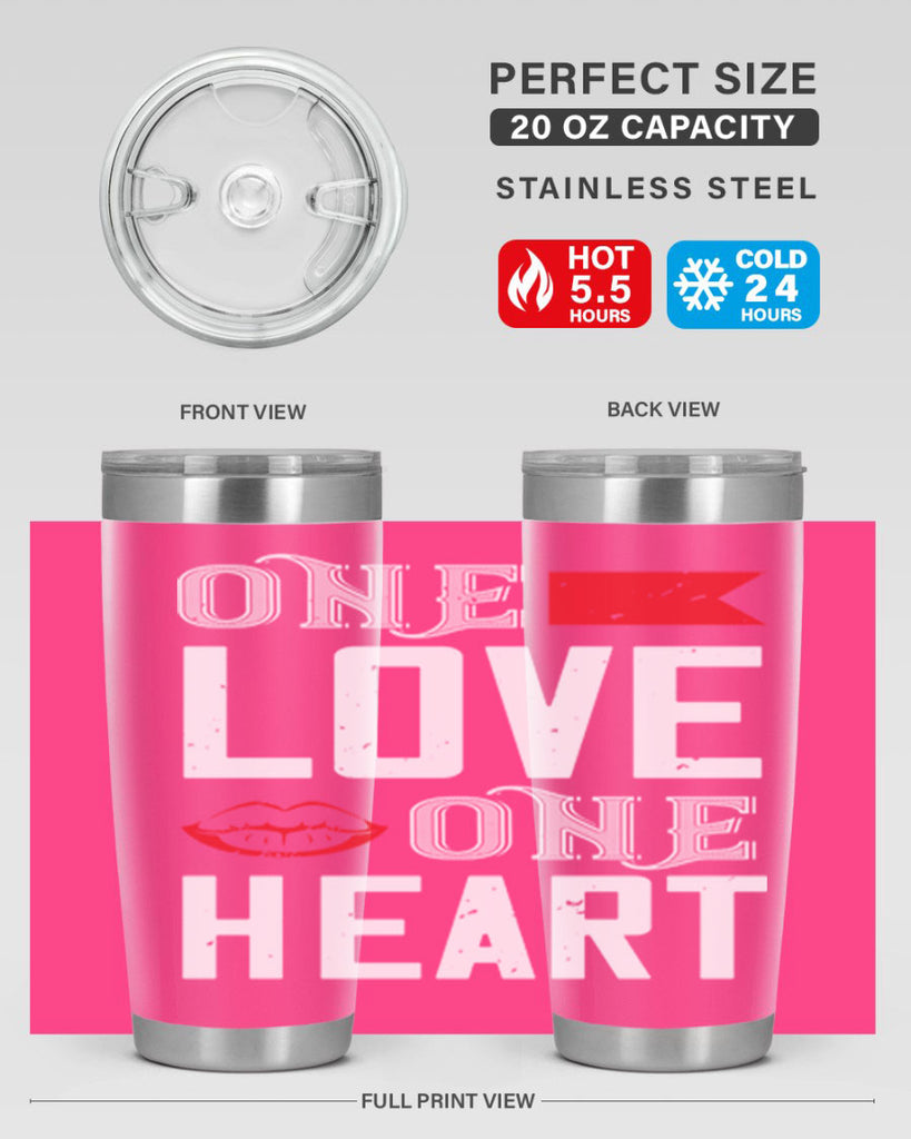 one love one heart 32#- valentines day- Tumbler