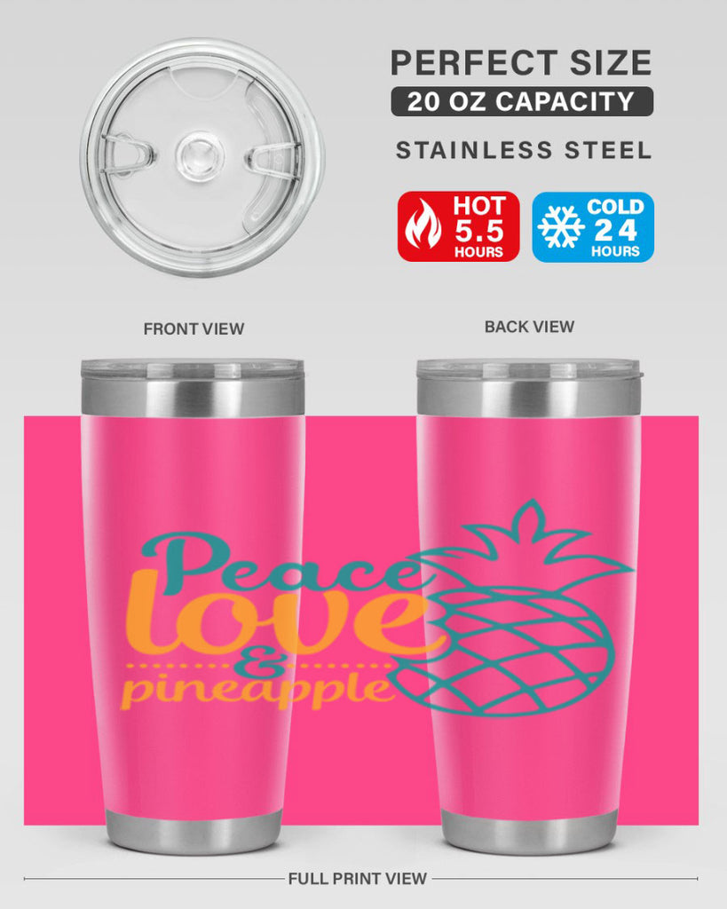 peace love pineapple Style 82#- summer- Tumbler