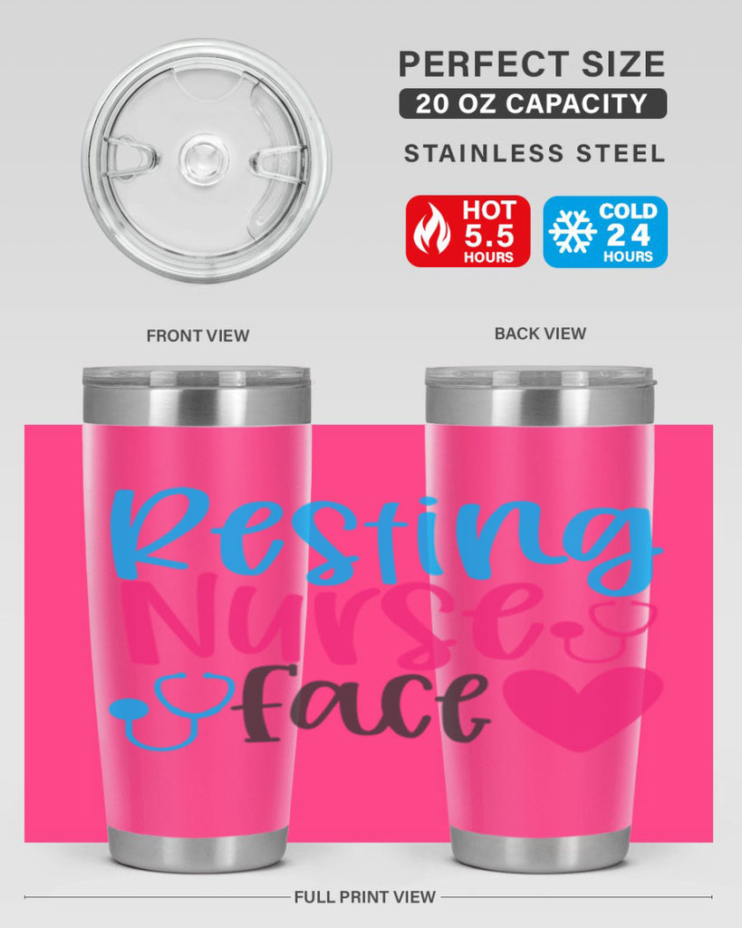 resting nurse face Style 355#- nurse- tumbler