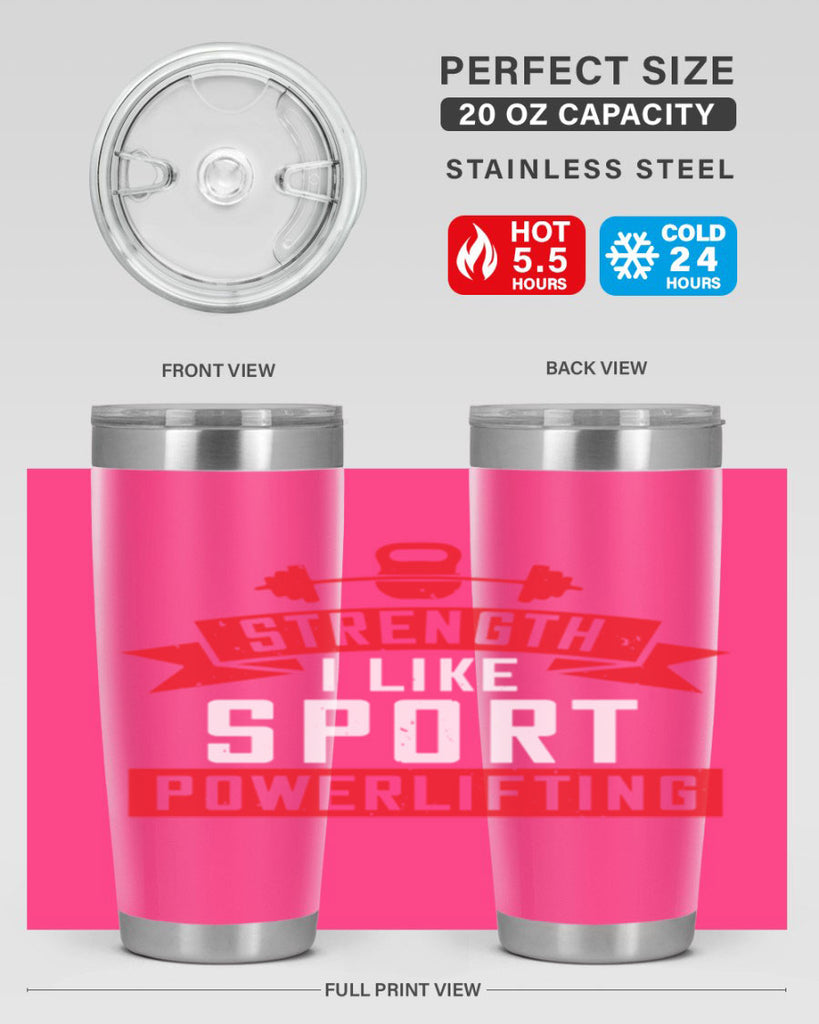 strength i like sport powerlifting 73#- gym- Tumbler