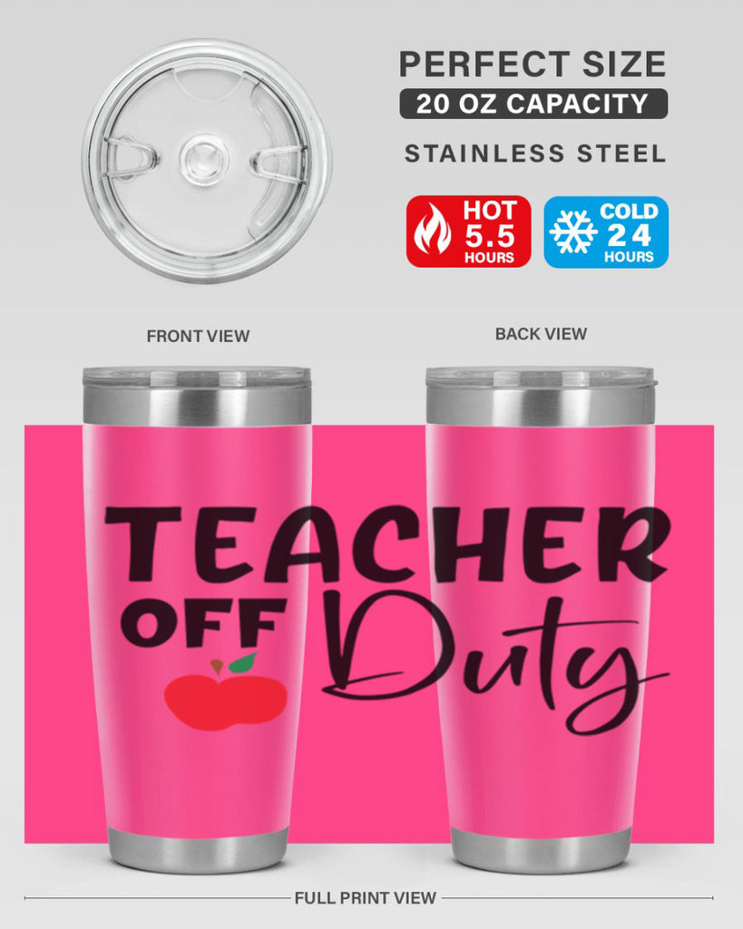 teacher off duty Style 140#- teacher- tumbler