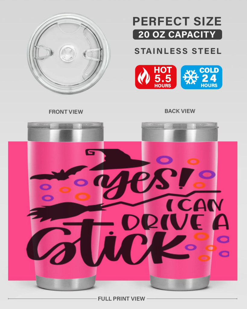 yes i can drive a stick 3#- halloween- Tumbler