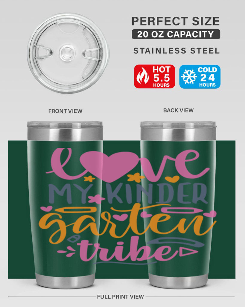 100 love my kinder garten tribe 36#- 100 days of school- Tumbler