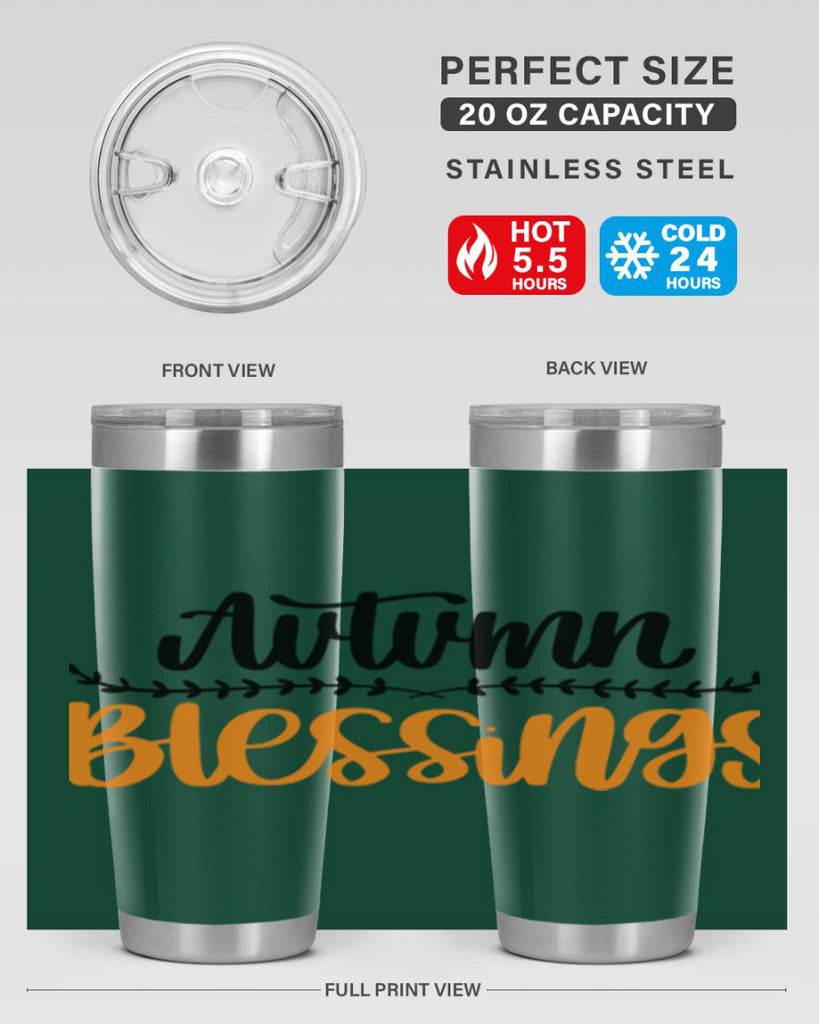 Autumn Blessings 473#- fall- Tumbler