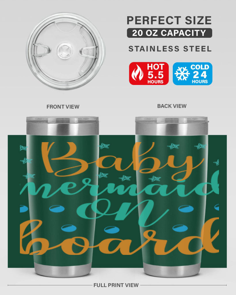 Baby Mermaid on Board 40#- mermaid- Tumbler