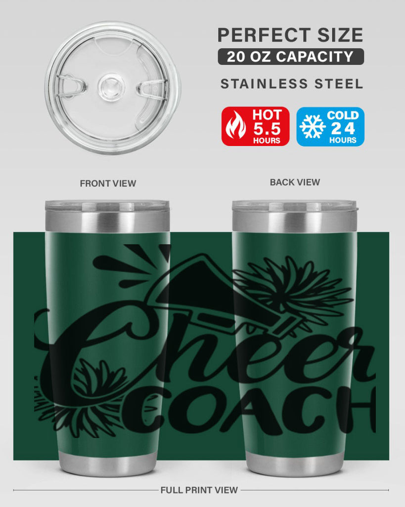 Cheer coach 1392#- cheer- Tumbler