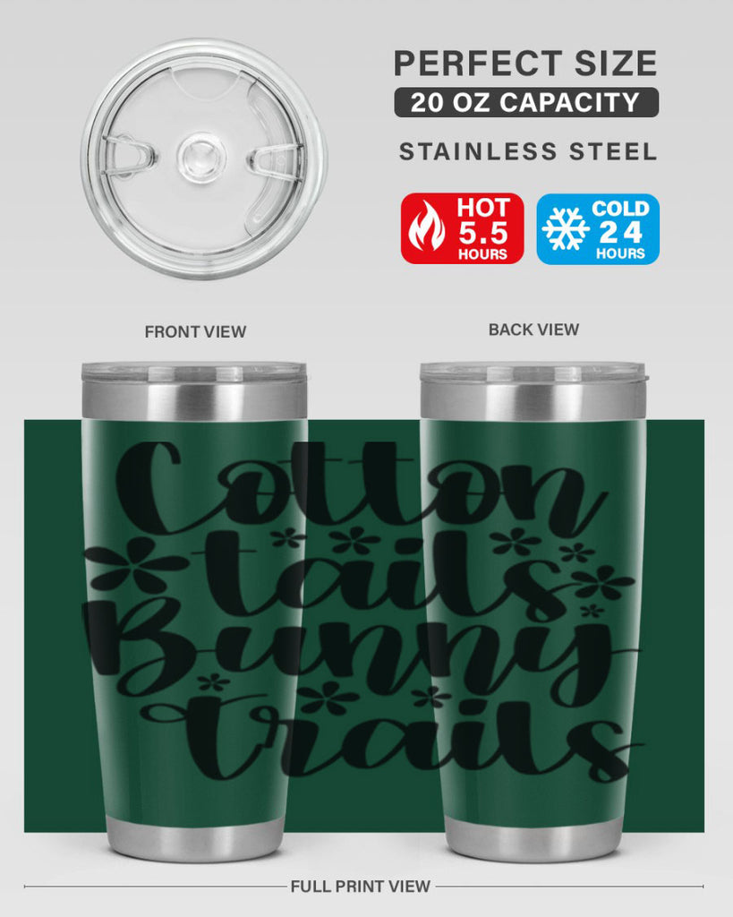 Cotton tails bunny trails  113#- spring- Tumbler
