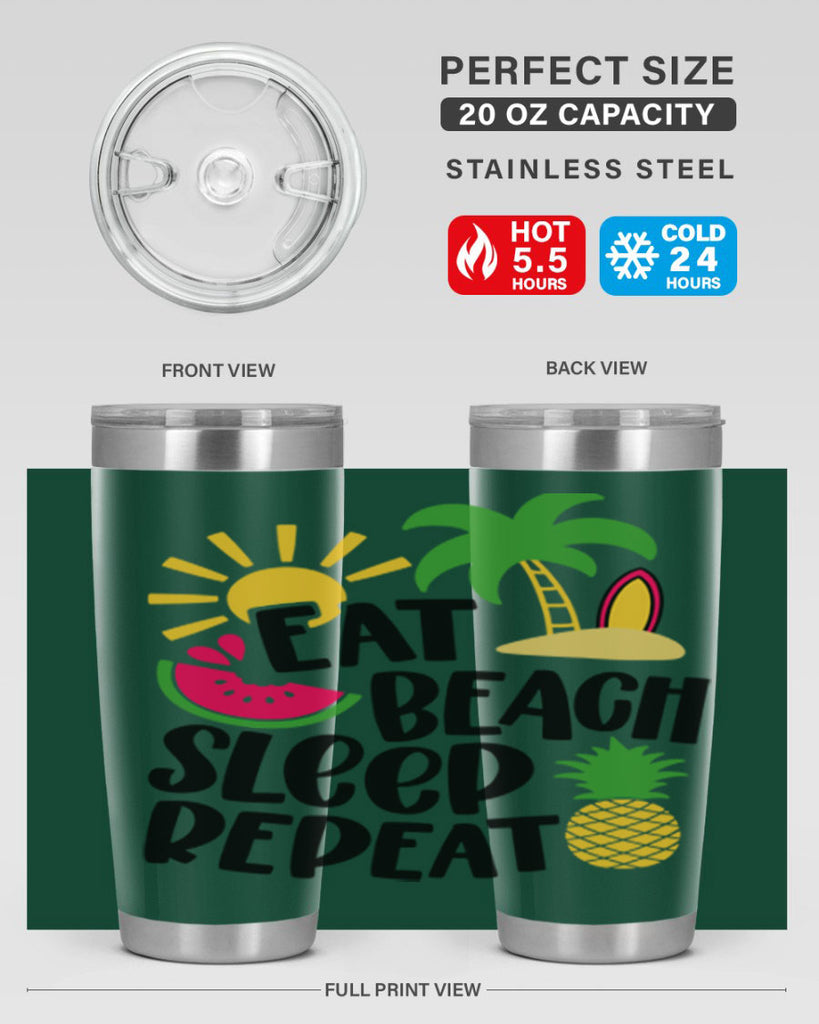 Eat Beach Sleep Repeat Style 47#- summer- Tumbler