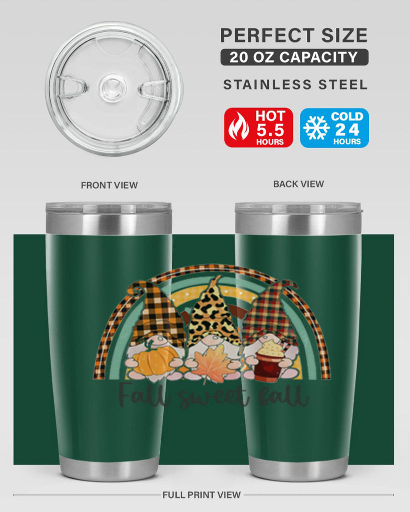 FallSweetFallGnomeRainbow 162#- fall- Tumbler