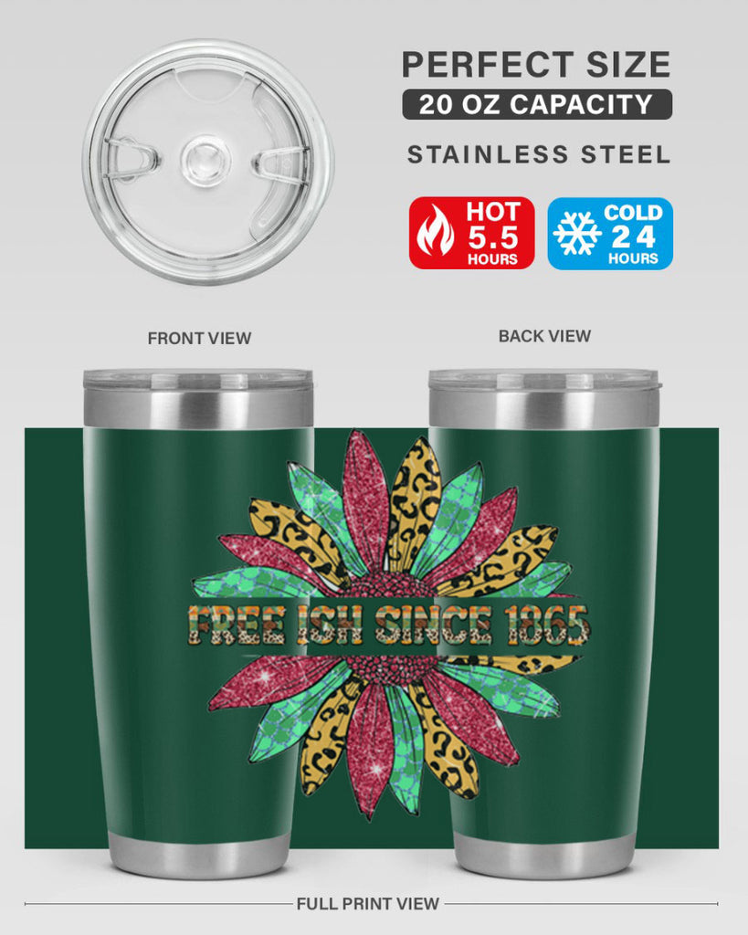 Freeish Since 1865 Sunflower Juneteenth 15#- Juneteenth- tumbler