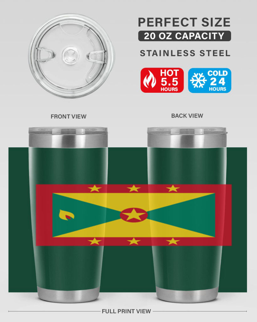 Grenada 130#- world flags- Tumbler