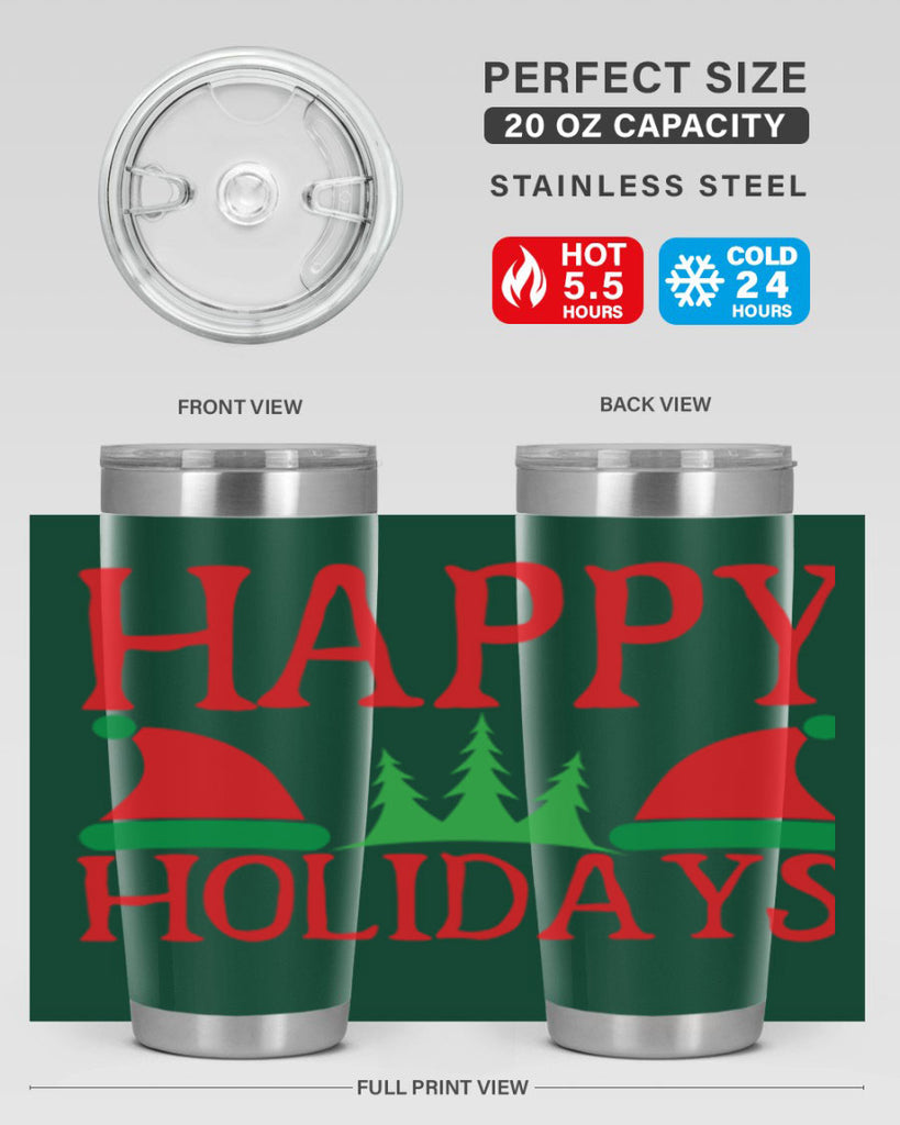 Happy Holidays 136#- winter- Tumbler