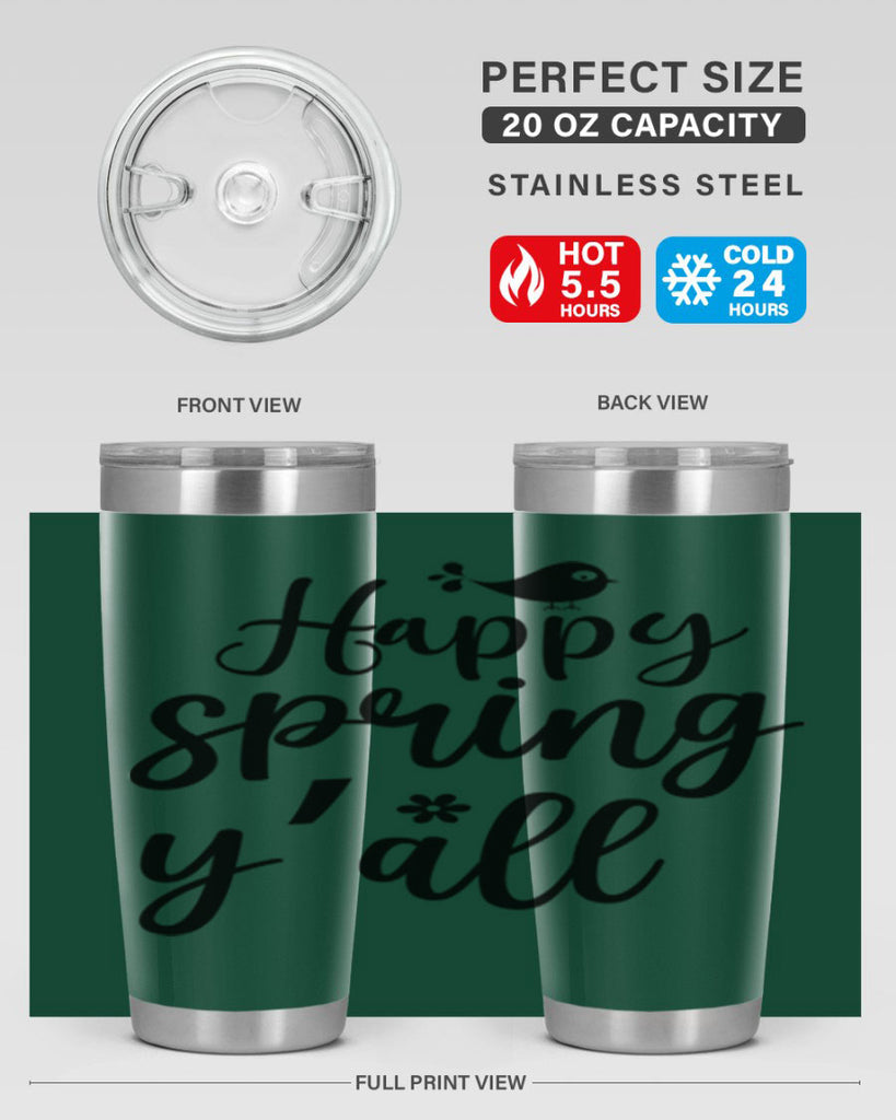 Happy Spring Y'all 167#- spring- Tumbler