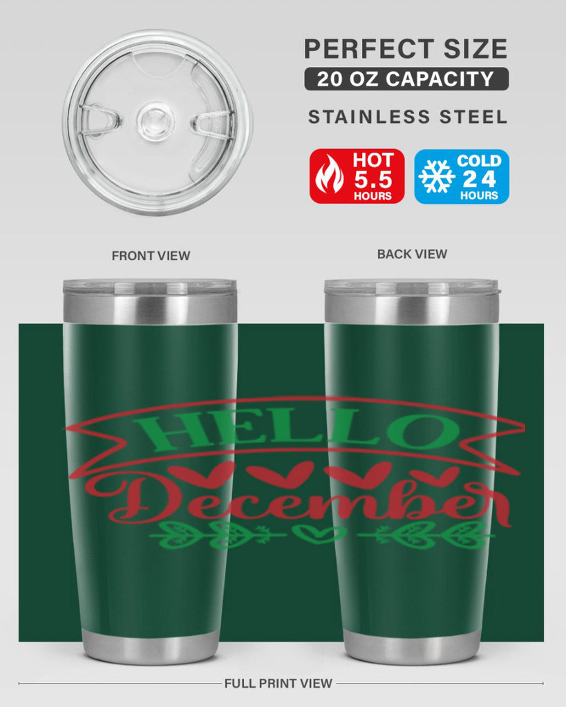 Hello December 159#- winter- Tumbler