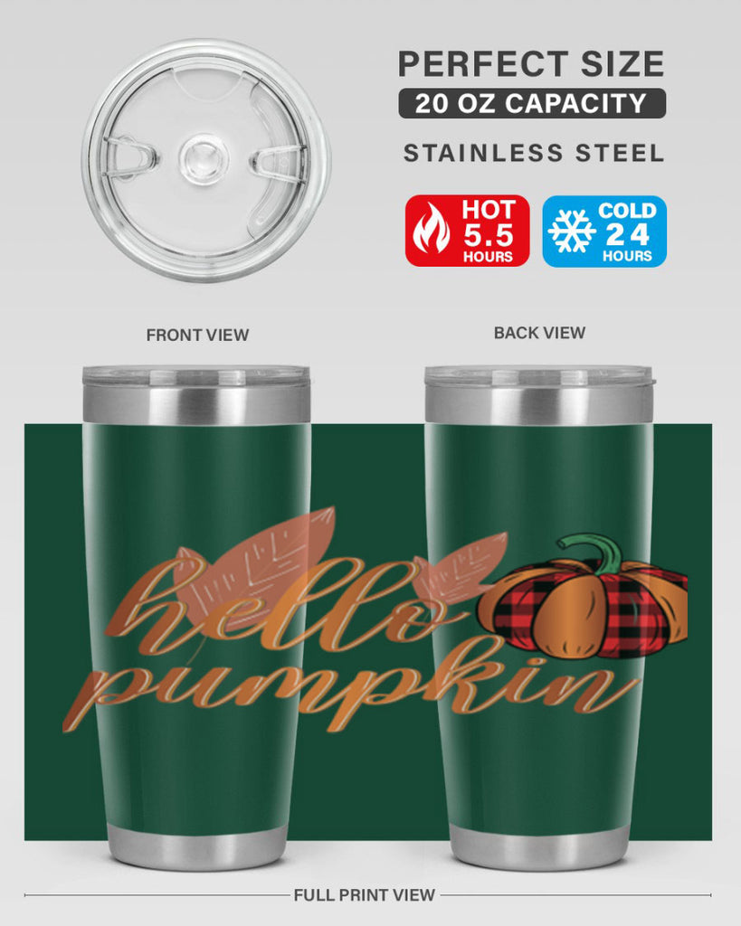 Hello Pumpkin 294#- fall- Tumbler