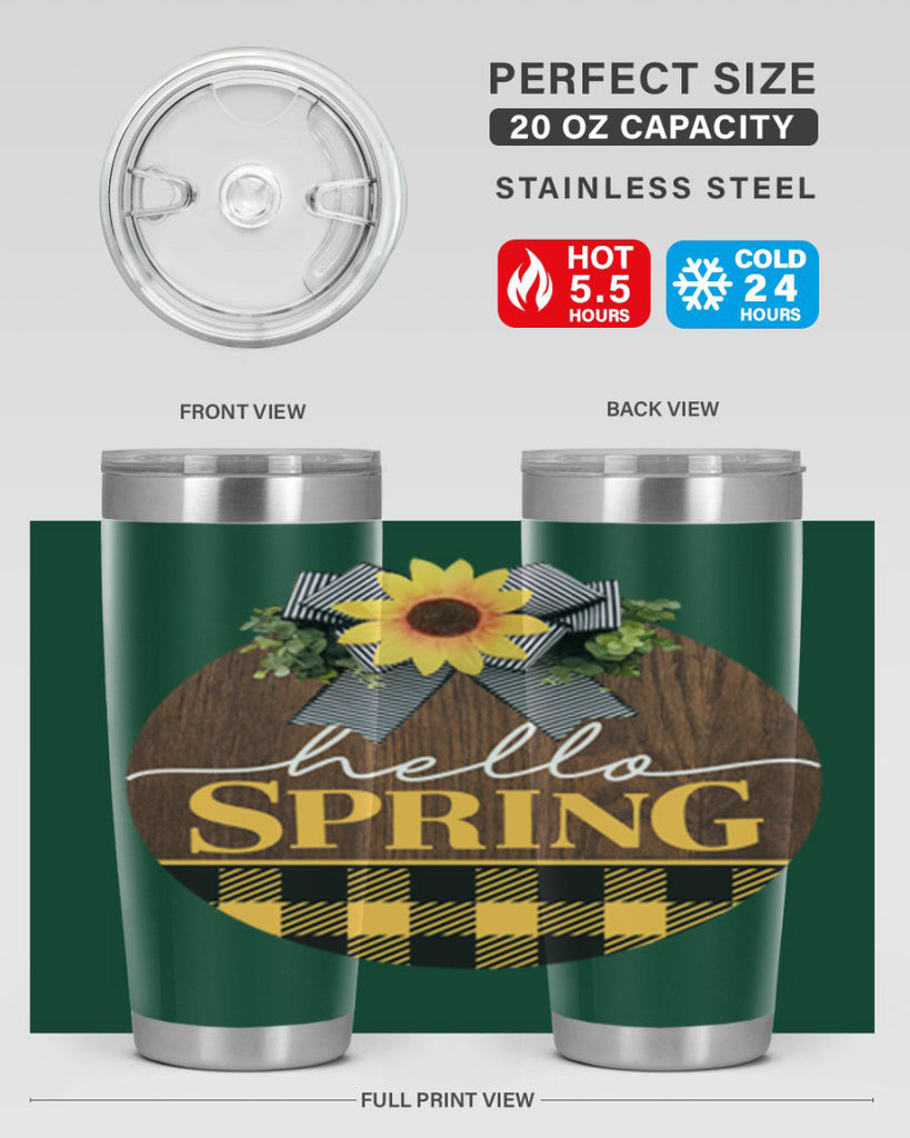 Hello Spring plaid Mockup 204#- spring- Tumbler