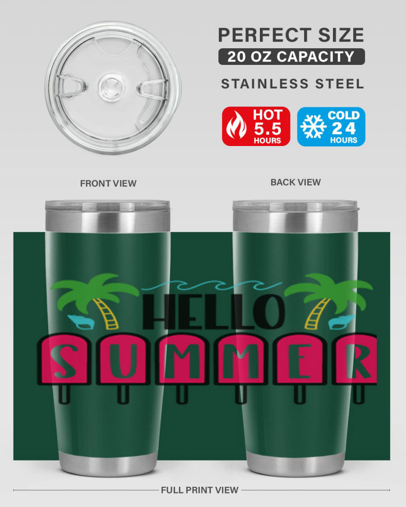 Hello Summer Style 39#- summer- Tumbler