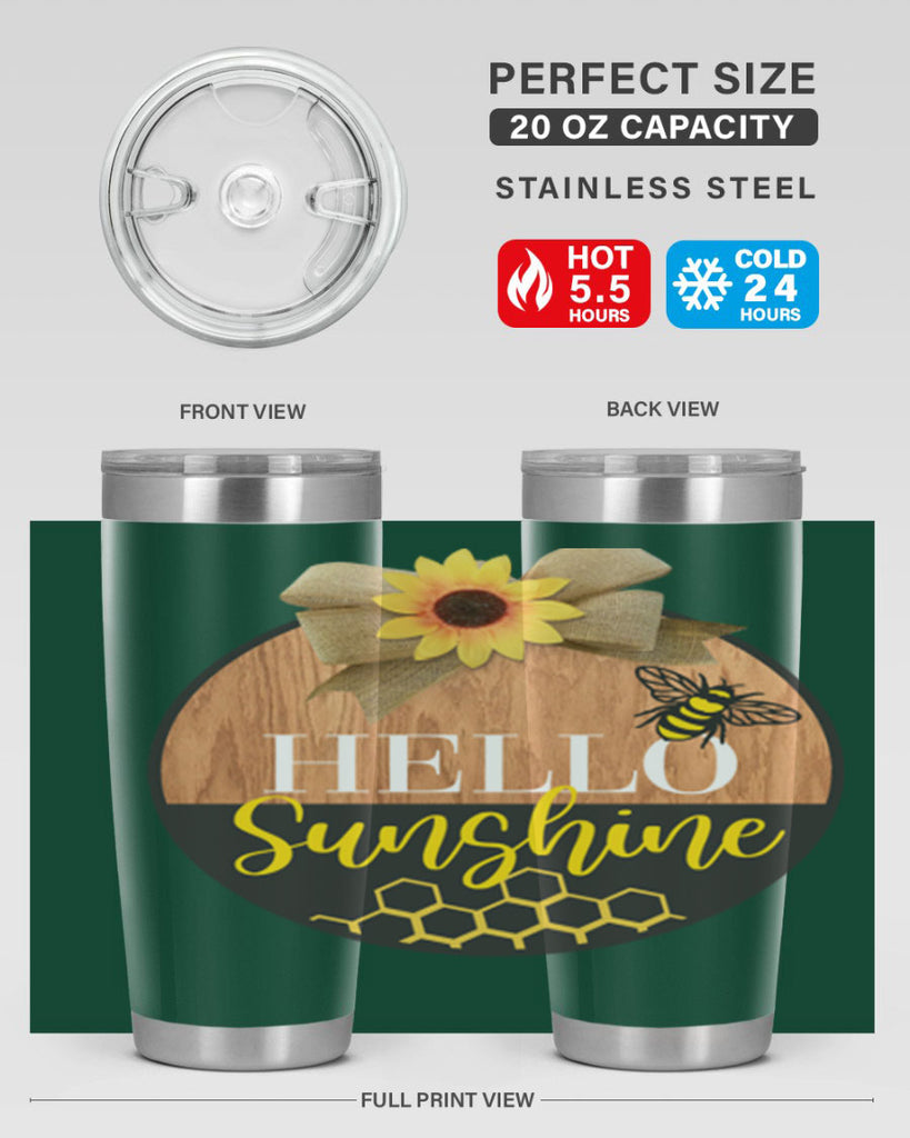 Hello Sunshine and bee Mockup215#- spring- Tumbler