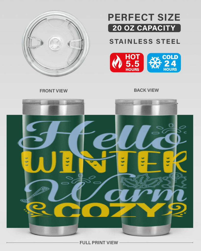 Hello winter warm cozy166#- winter- Tumbler