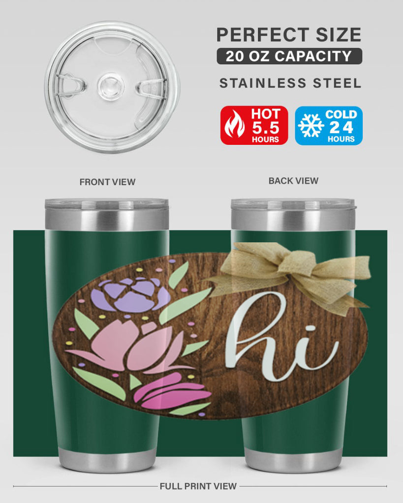 Hi pink flowers Mockup237#- spring- Tumbler
