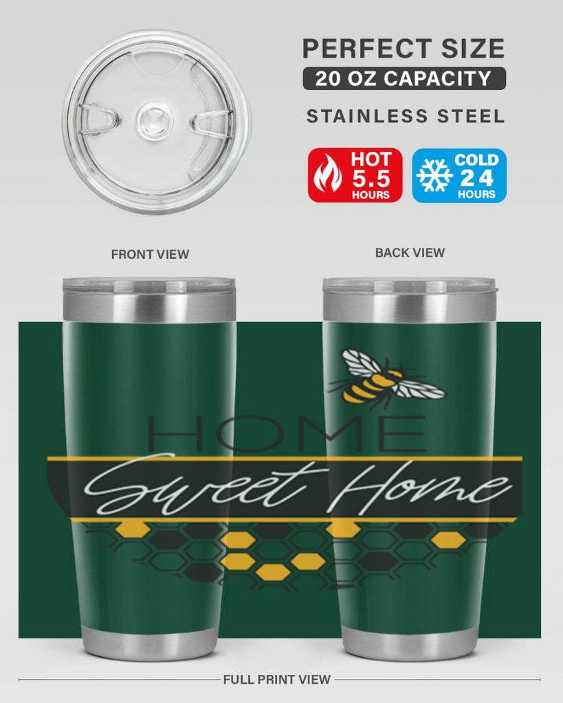 Home Sweet Home Bee and hive pattern243#- spring- Tumbler