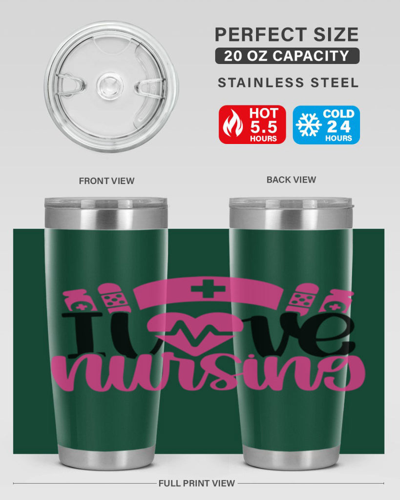 I Love Nursing Style Style 171#- nurse- tumbler