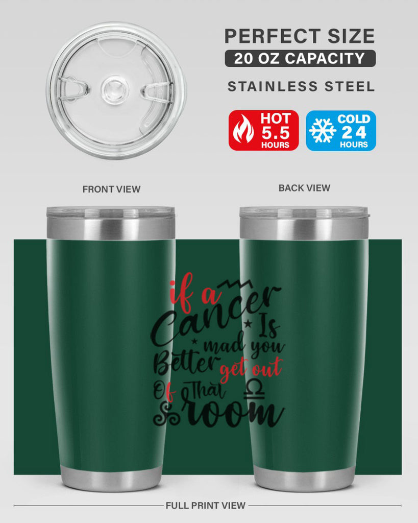 If A Cancer Is Mad You Better Get Out Of That Room 250#- zodiac- Tumbler