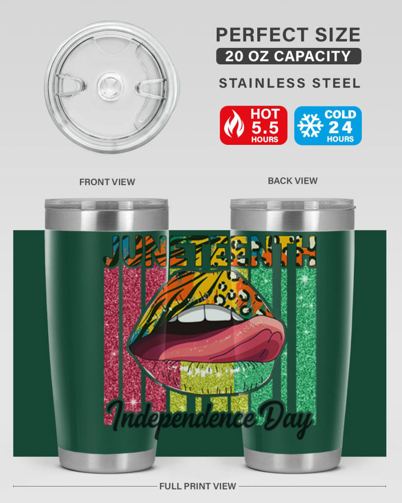 Juneteenth Independence Day Sexy Lip Png 11#- Juneteenth- tumbler