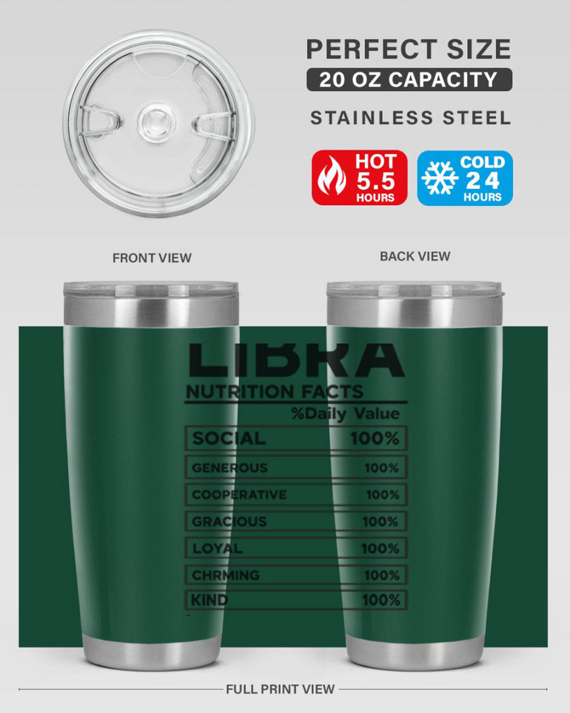 Libra Nutrition Facts 318#- zodiac- Tumbler